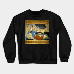 Persian Fresco Miniature Lady in the Garden Crewneck Sweatshirt